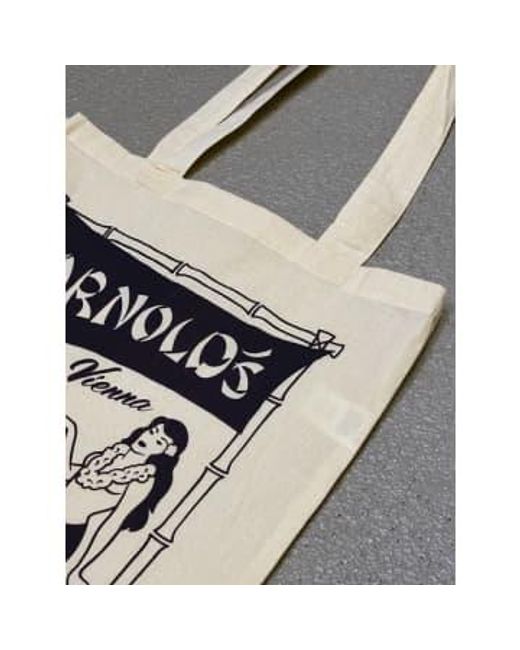 ARNOLD's White Arnold ́s Aloha Tote Bag Beige Navy One Size