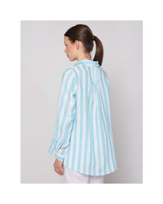 Vilagallo Blue Deck Chair Linen Shirt Size 8