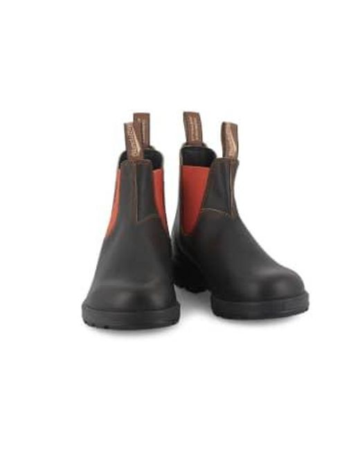Womens 1918 Leather Boots With Terracotta Side di Blundstone in Brown