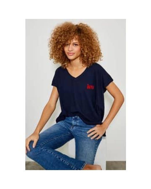 Five Jeans Blue V Neck Love T Shirt Navy Xs