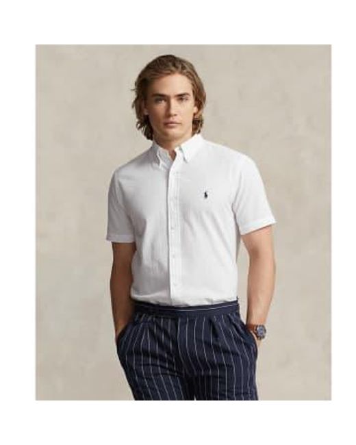 Ralph Lauren White Swear Short Sleeve Sports Shirt M for men