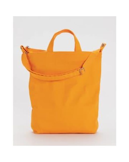 Baggu Orange Duck Bag Zip Tangerine Cotton