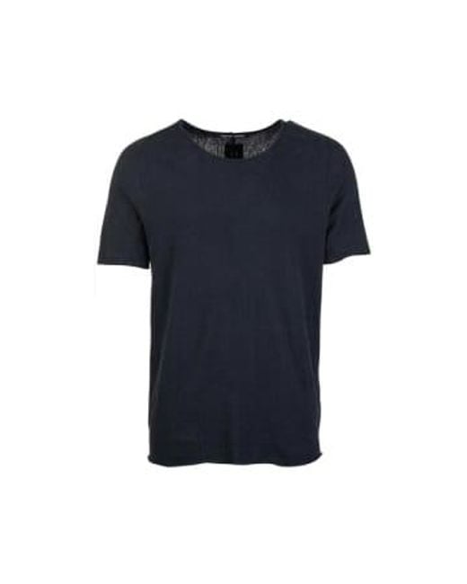 Hannes Roether Blue Cotton/linen T-shirt Large for men