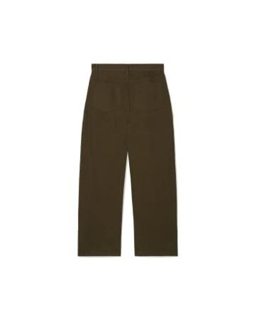 PARTIMENTO Green Curved Section Wide Chino Pants In for men