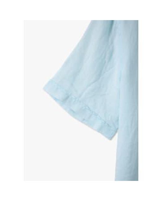 Vilebrequin Blue S Charli Bowling Linen Shirt for men