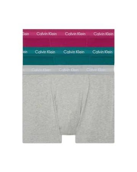 Trunks algodón troncal Calvin Klein de hombre de color Gray