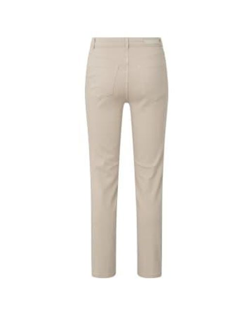 Straight With Pockets And Zip Fly Or Gray Morn Beige di Yaya in Natural