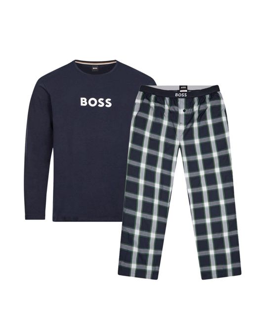Boss Pyjama -Set in Blue für Herren