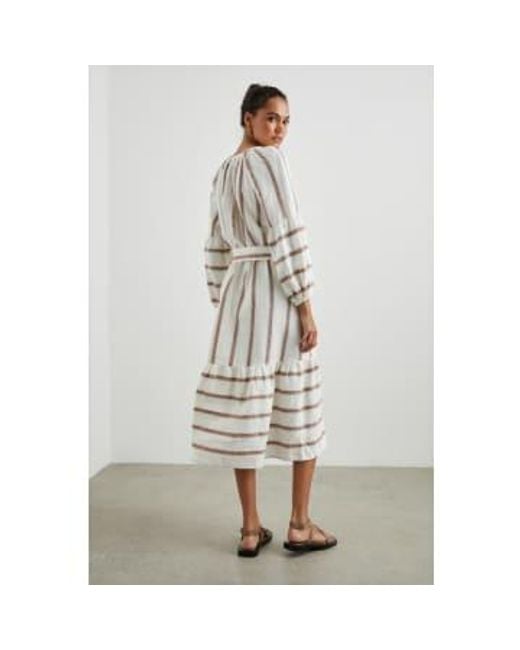 Rails White Coconut Stripe Vittoria Dress Xs /