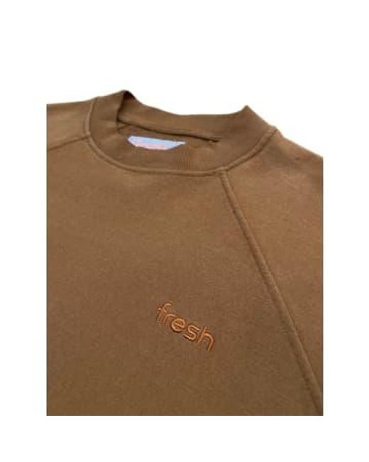 Sweat-shirt coton Billie en biscuit Fresh pour homme en coloris Brown