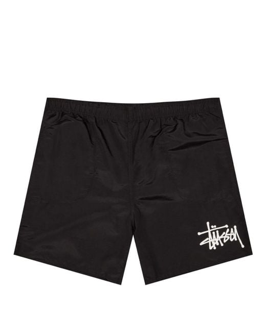 Stussy Black Basic Water Shorts for men