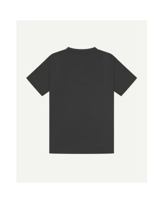 Uskees Black Organic T-shirt Faded Medium for men