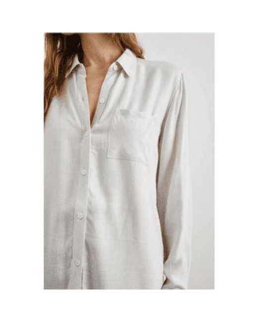 Rails White Hunter Single Pocket Long Sleeve Shirt Size: M, Col: Beige M