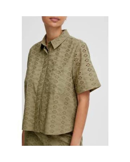 B.Young Green Fenni Cropped Blouse