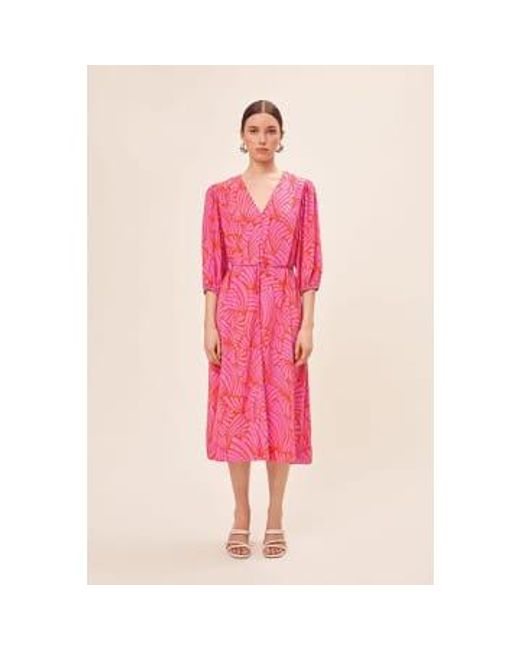 Suncoo Pink Crina Print Dress 0 /