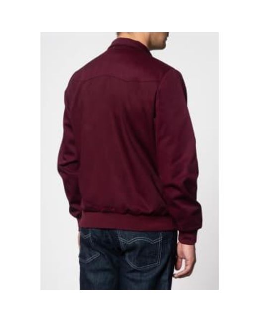 Merc London Purple Harrington Cotton Jacket for men