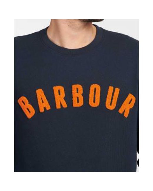 Barbour Prep Logo Rundhals-Sweatshirt Navy in Blue für Herren