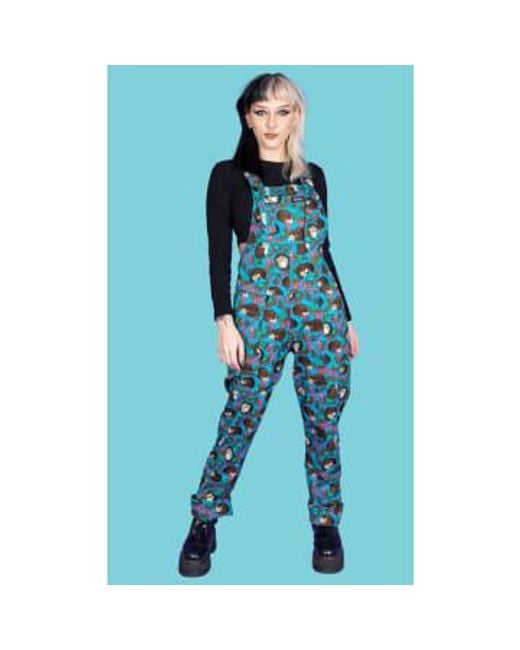 Run and Fly Blue Hedgehog Stretch Twill Dungarees 3xs