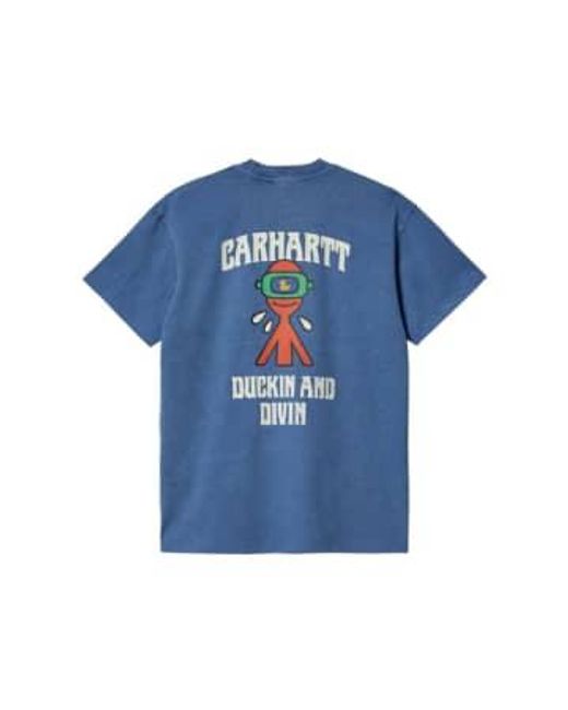 Carhartt Blue Camiseta Ss Duckin Acapulco for men
