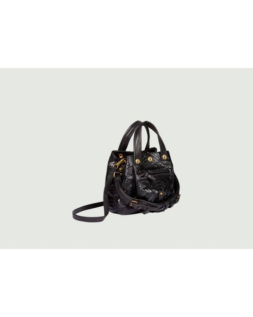 J r me dreyfuss billy nano python leather bag in black lyst uk