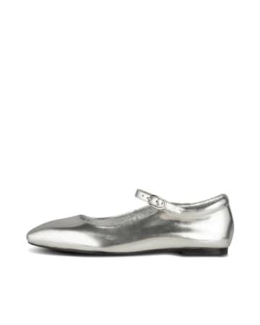 Maya Ballerina Silver di Shoe The Bear in White