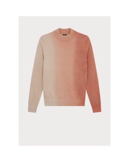 Paul Smith Pink High Neck Ombre Jumper Col: 15 /white Ombre, Size: S