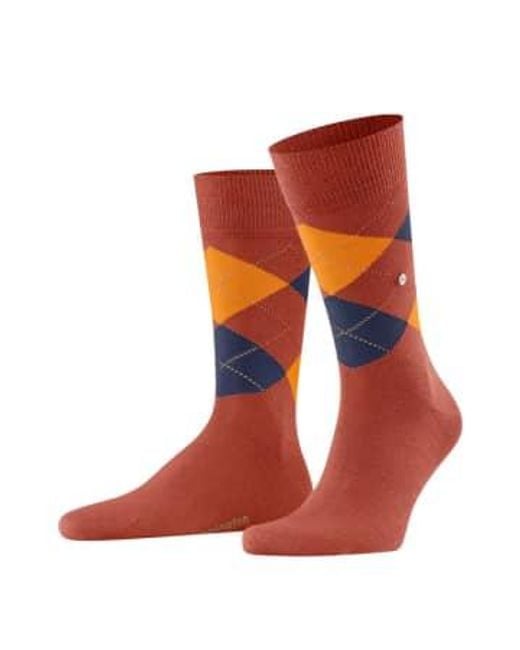 Burlington Orange Edinburgh mens socks