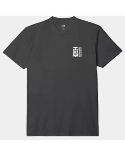 Obey Black Icon Split T-shirt S for men