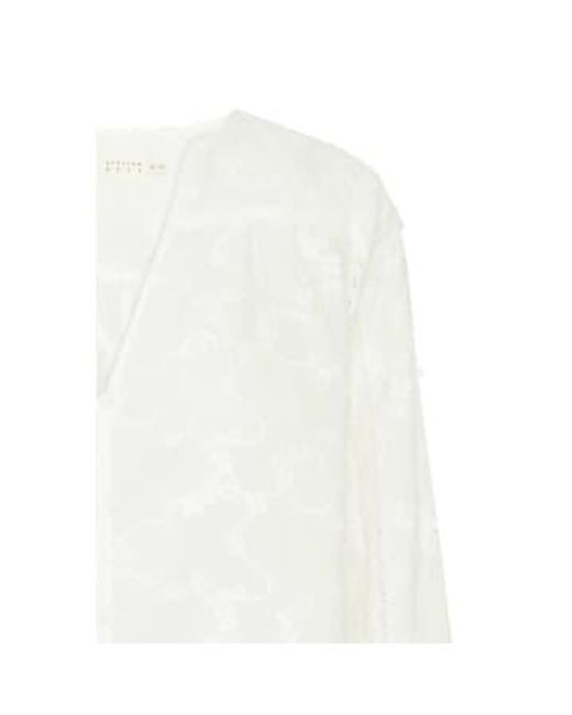 Atelier Rêve White Mone Embroidered Top Snow 34
