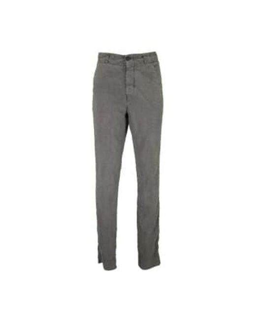 Pantalon soie/lin lavé gris Hannes Roether pour homme en coloris Gray
