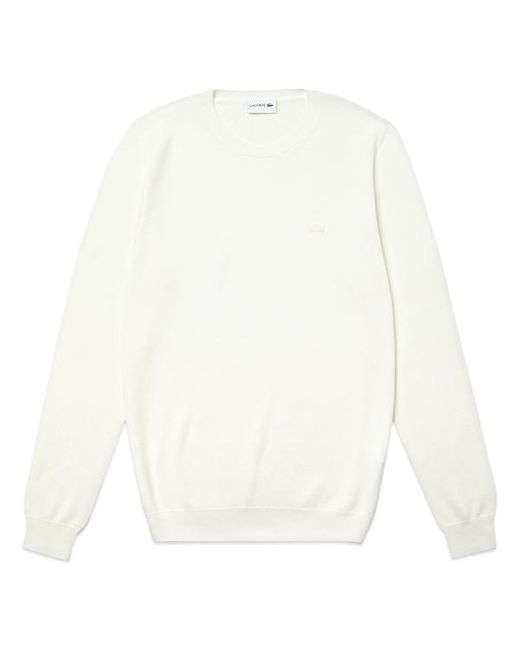 lacoste black crew neck jumper