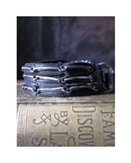 Multi Leather Strap Bracelet di Goti in Blue