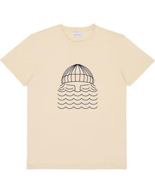 Bask In The Sun Natural In The Sun T-shirt Crème To Sea Xl for men