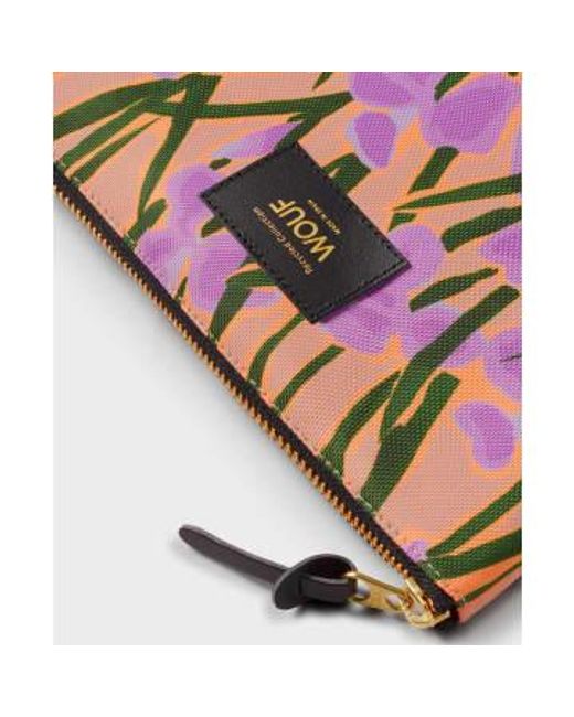 Wouf Pink Iris Pouch Recycled Fabrics