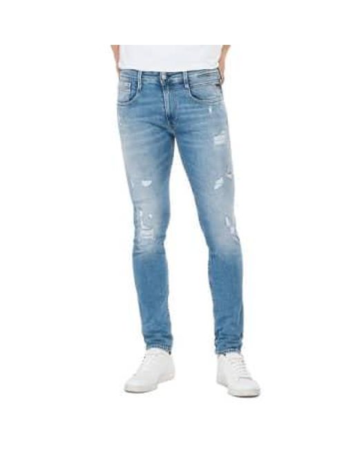 Replay Blue Anbass 573 Bio Slim Fit Jeans for men