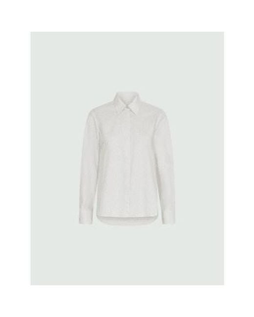 Marella White Orense Diamante Long Sleeve Cotton Shirt Size: 14, Col: W 14