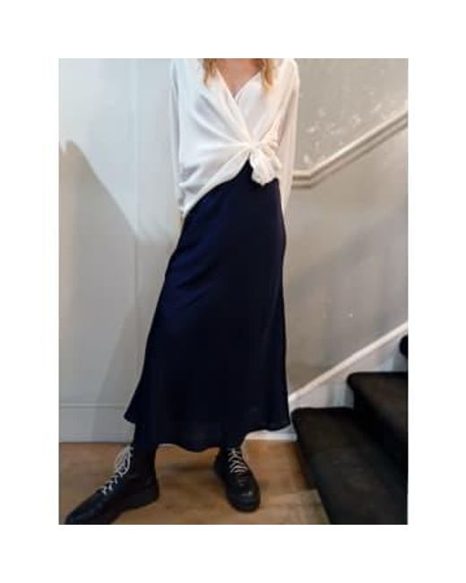 Silk95five Blue Chamonix Long Skirt L / Navy