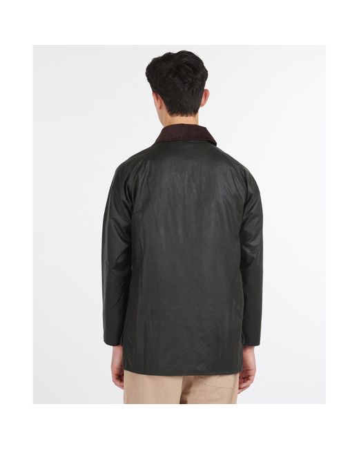 Barbour Sl Beaufort Waxed Jacket in Black for Men | Lyst