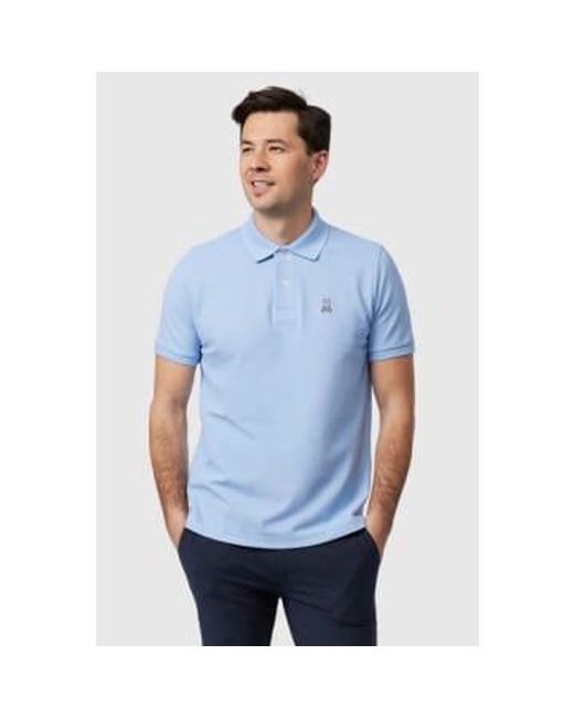 Psycho Bunny Blue Serenity Classic Pique Polo Shirt S for men
