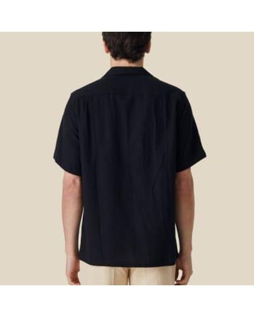 Chemise piqué noire Portuguese Flannel pour homme en coloris Black
