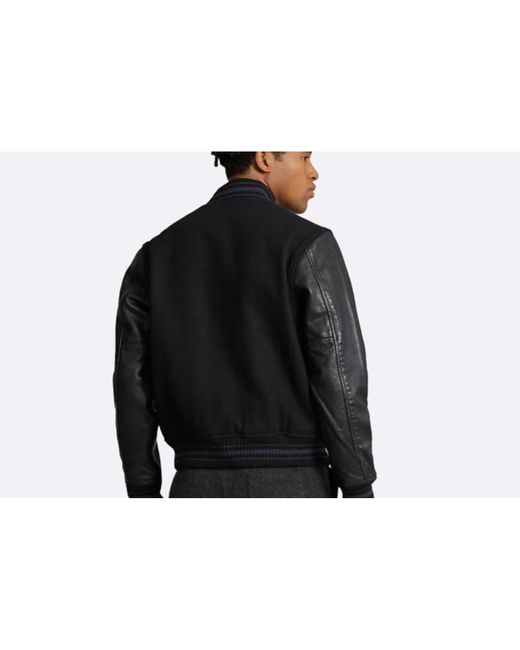 Polo Ralph Lauren Varsity Jacket Lined Bomber Black for Men Lyst