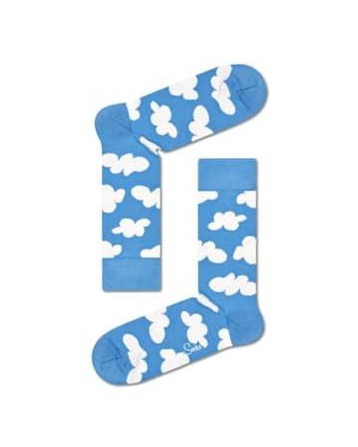 Chaussette nuageuse Happy Socks en coloris Blue