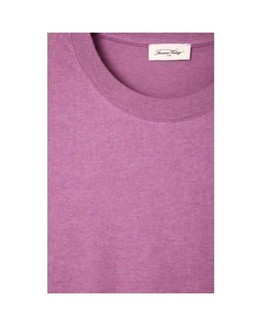 American Vintage Purple T-shirt Ypawood Est Fruit Melange S