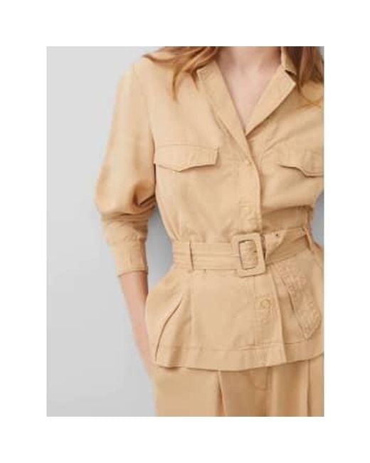 Elkie Twill Belted Jacket Or Biscotti di French Connection in Natural