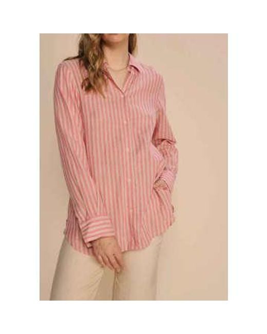 Mmelinda Linen Shirt Camellia di Mos Mosh in Pink