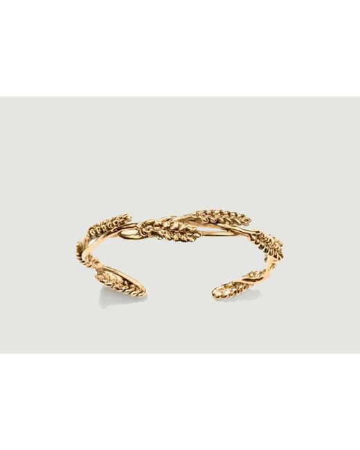 Aurelie Bidermann Ble Gold Plated Bangle Bracelet in White | Lyst