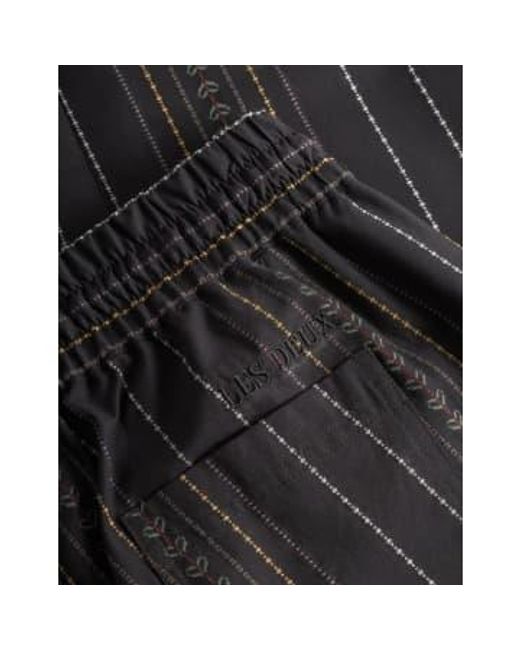Les Deux Black Porter Embroidery Pants Xs for men