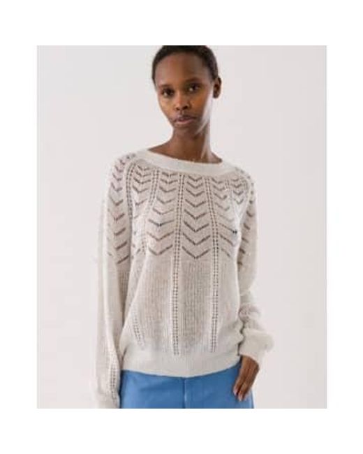 Lolly's Laundry Gray Billy Knit Jumper Creme Xs