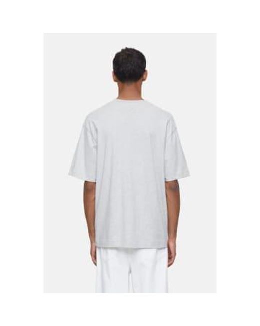Closed White T -shirt Organic Cotton Jersey Gray S for men