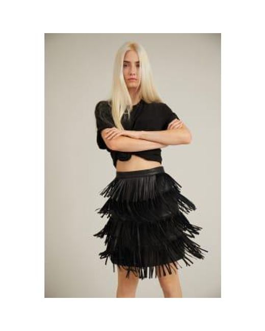 Munthe Black Cemi Skirt Leather